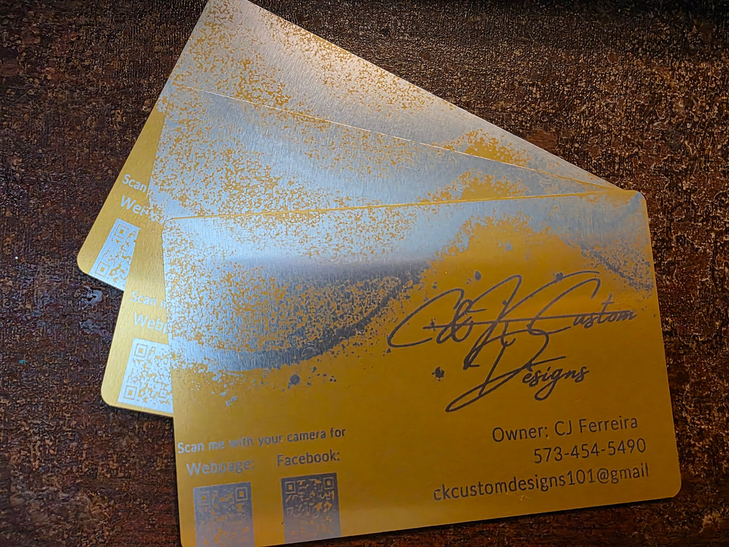 Gold and silver business cards